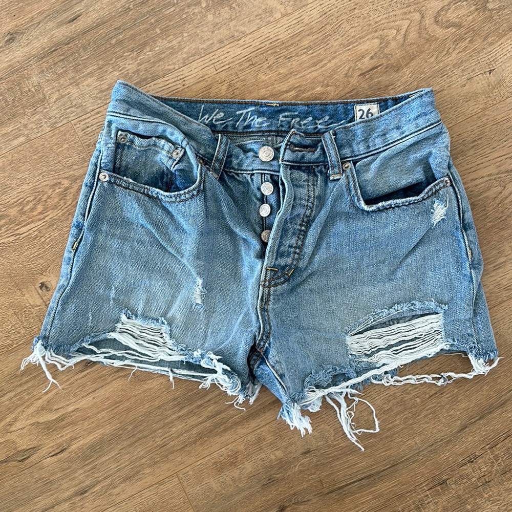 Free People denim shorts